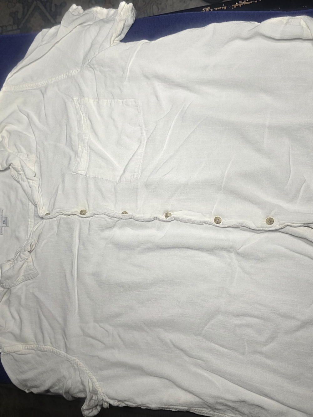 croft & barrow White Short-Sleeve Button-Down Shirt